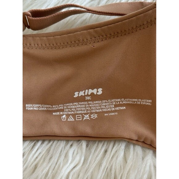 Skims Fits Everybody T-shirt Bra Ochre Size 38C - Picture 6 of 7